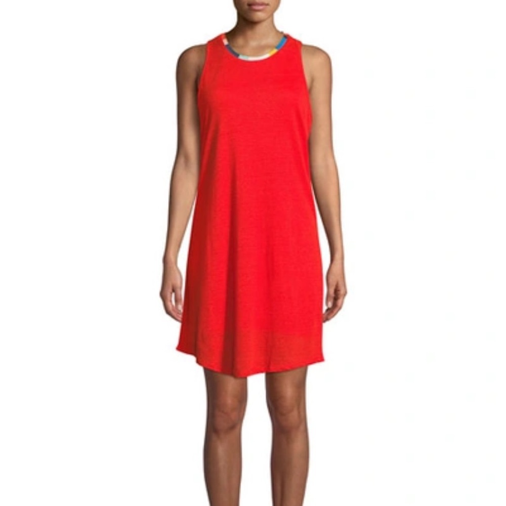 Splendid X MARGHERITA RACERBACK TANK DRESS IN AMORE RED sz M